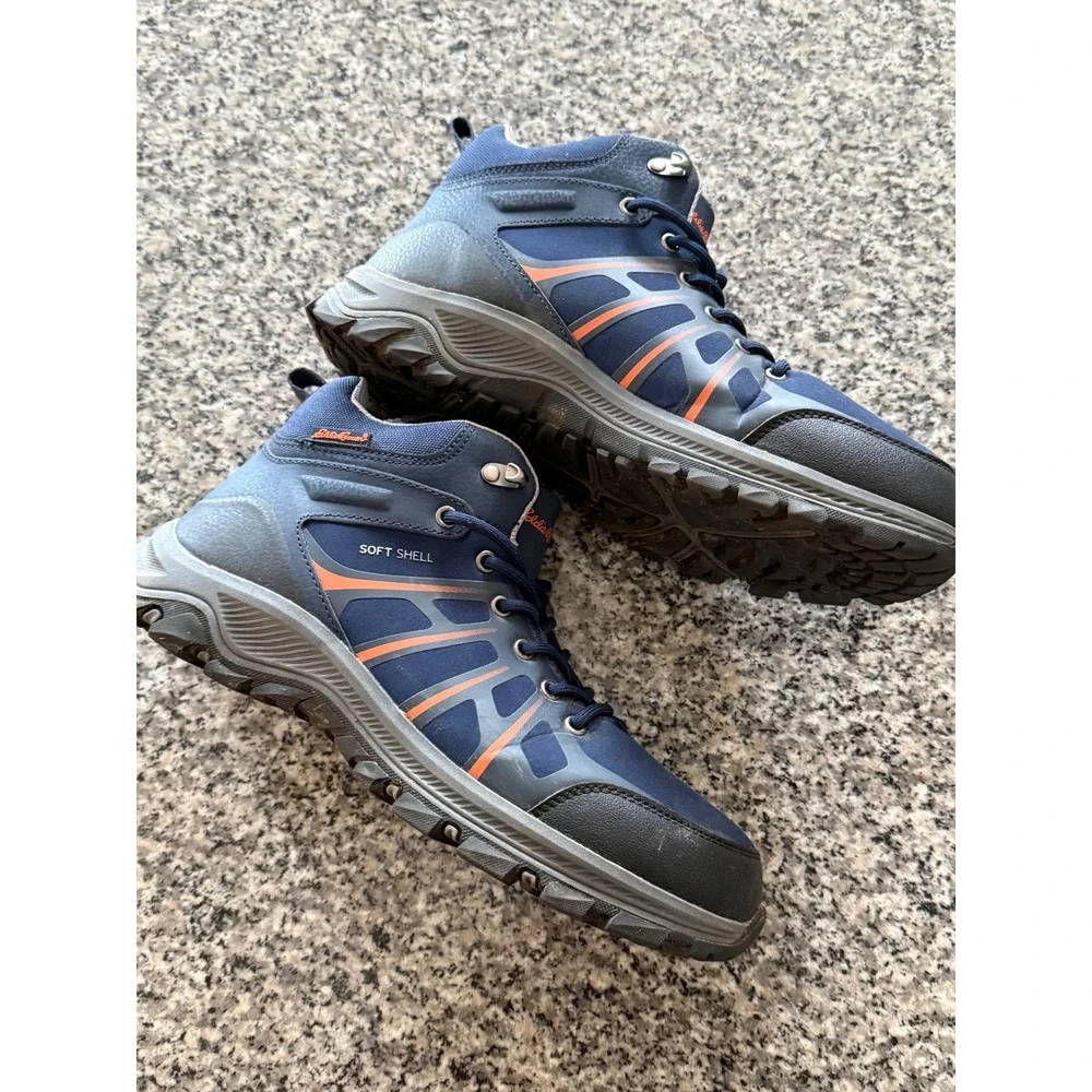 Eddie Bauer Summit Mid Hiking Trail Boot Mens 8.5 women's 10 Blue Orange